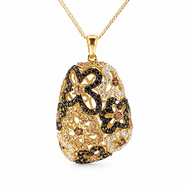 Floret Pendant Necklace_Yellow