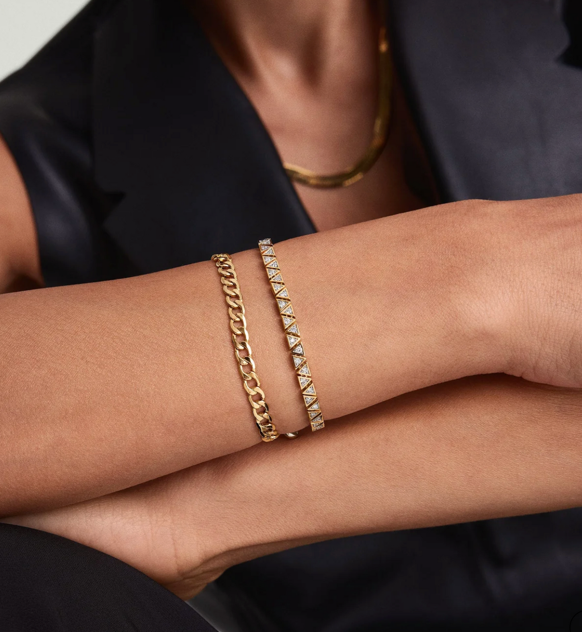 Tennis Bracelet_ Trendy Triangle