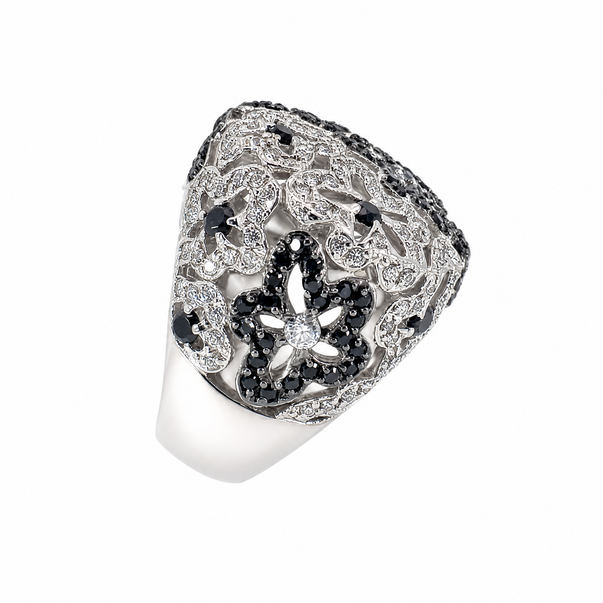 Floret Pavé Ring_Black