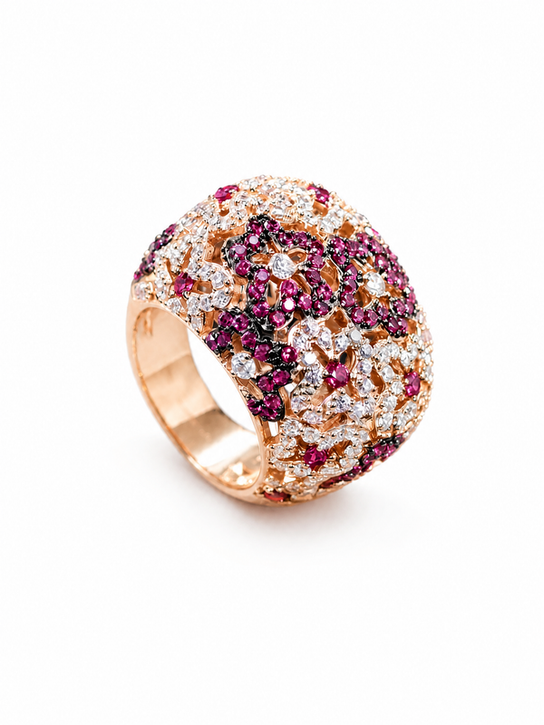 Floret Pavé Ring_Pink
