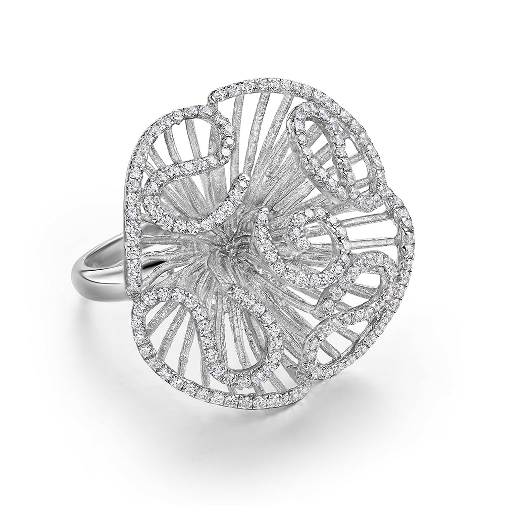 Cascade Bloom Statement Ring