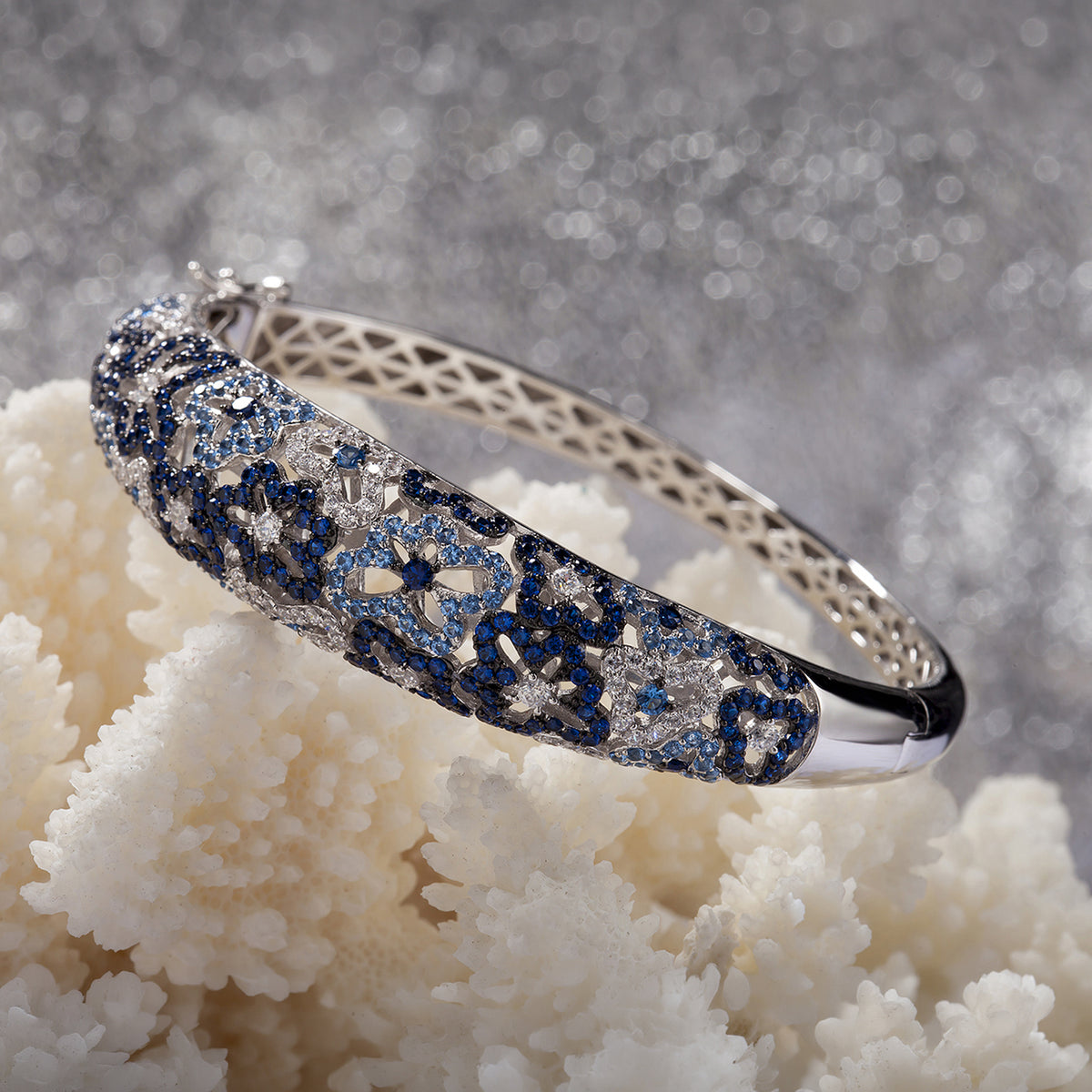 Floret Wide Cuff Bangle