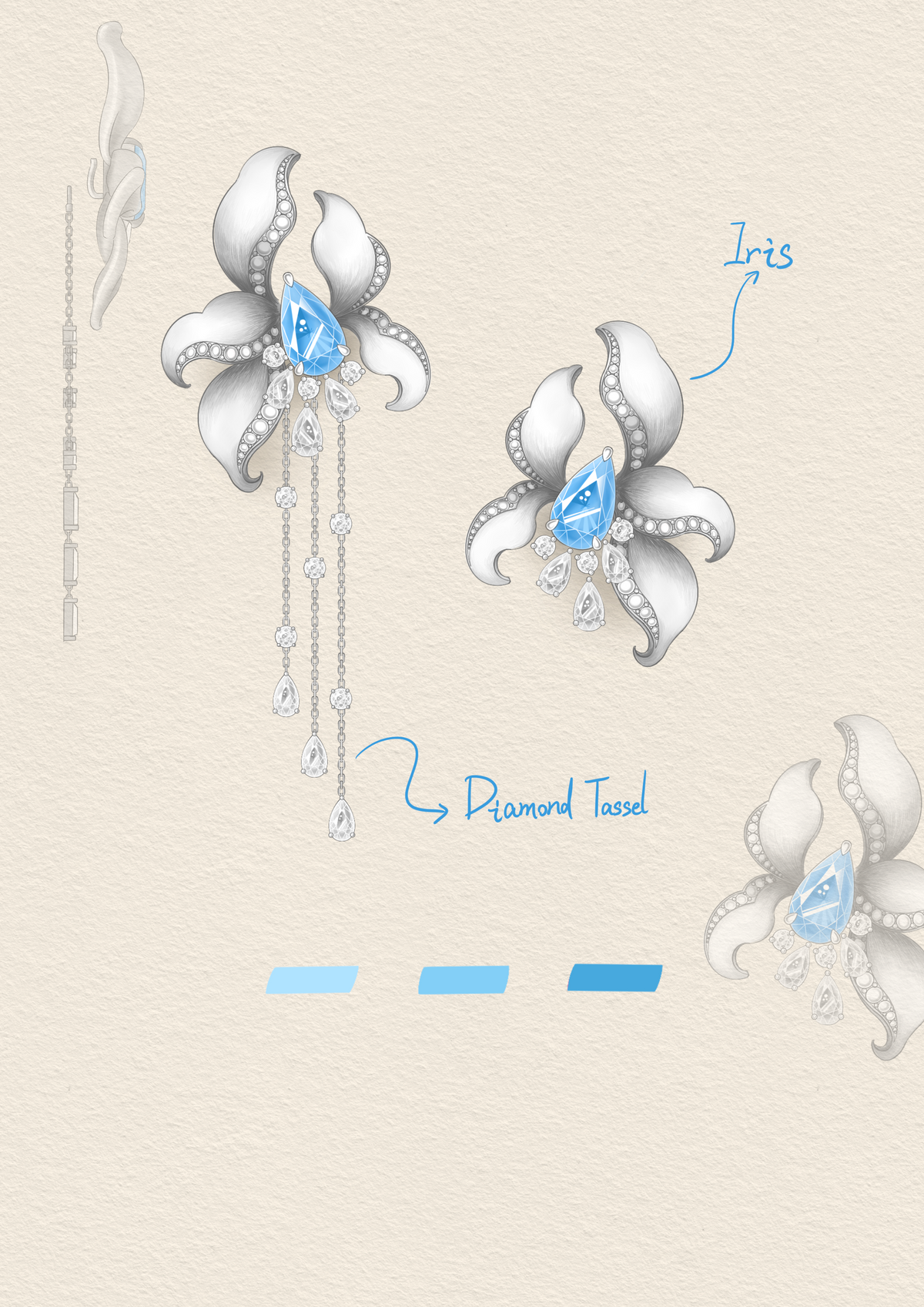 Bloom Iris Earrings