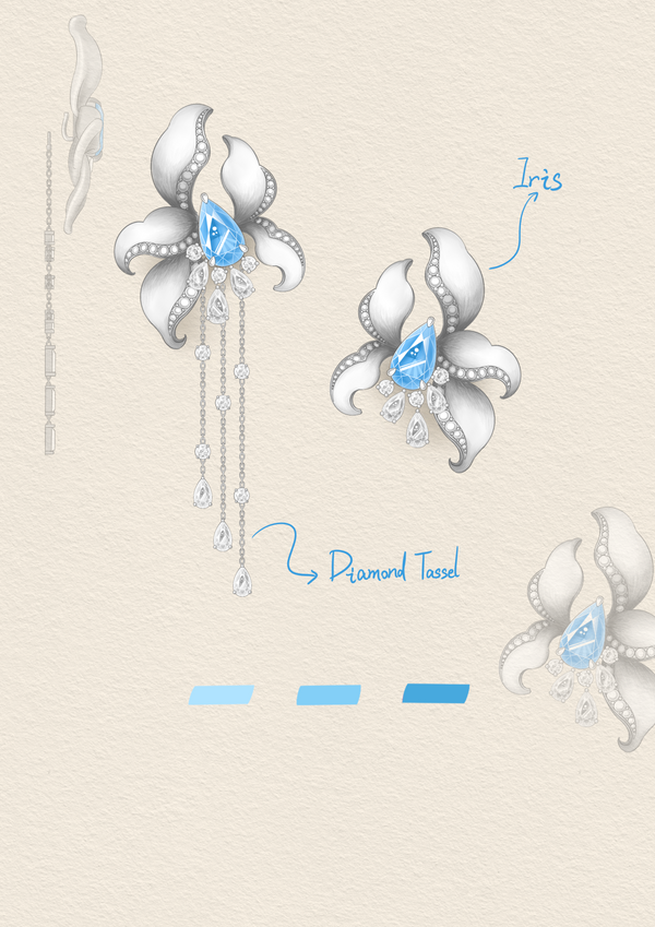 Bloom Iris Earrings