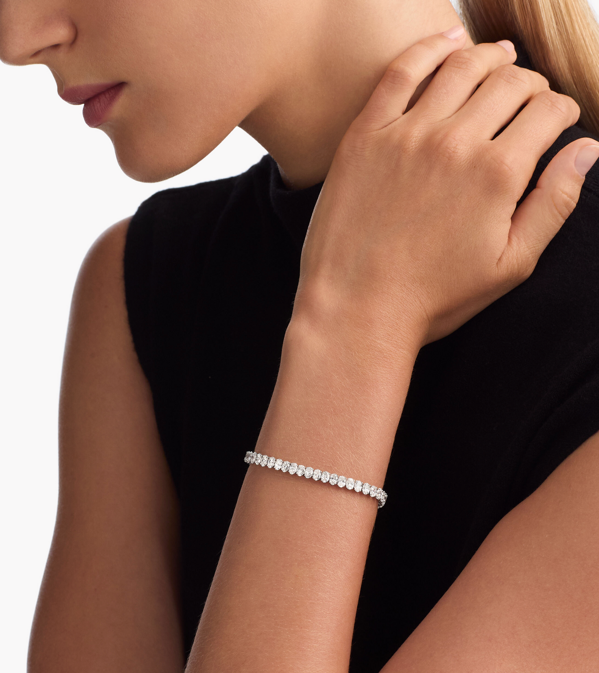 Tennis Bracelet_Oval_White