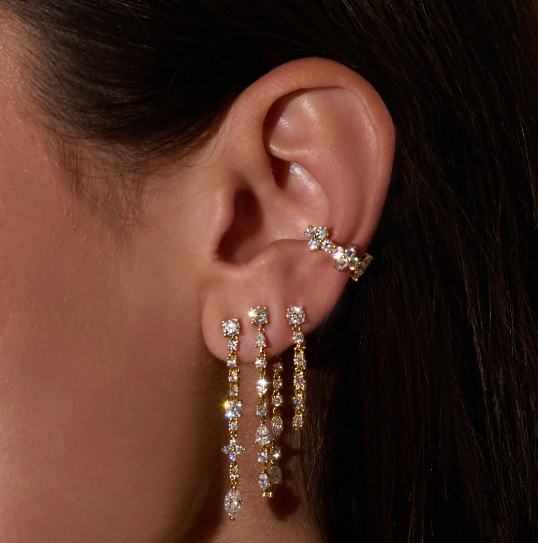 Loop with Round Stud _Yellow Gold