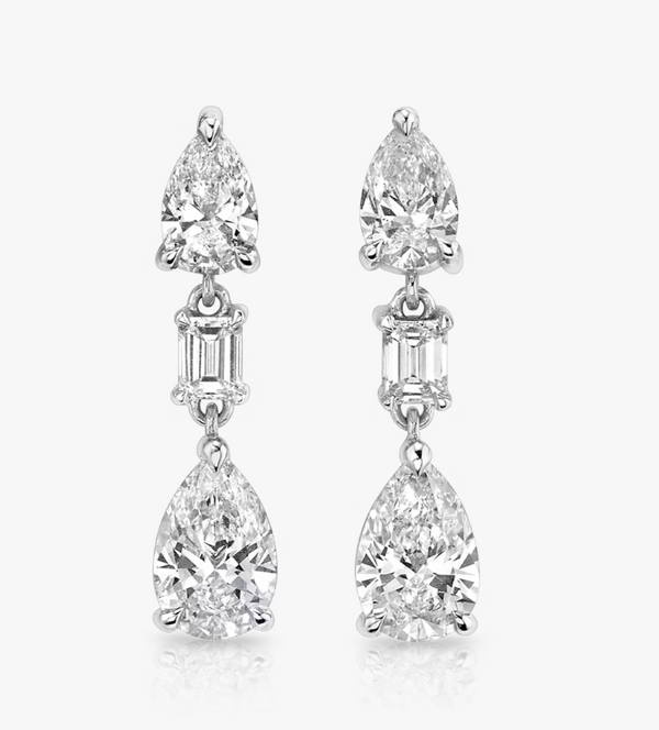 Diamond Huggie Hoop Earrings _White Gold