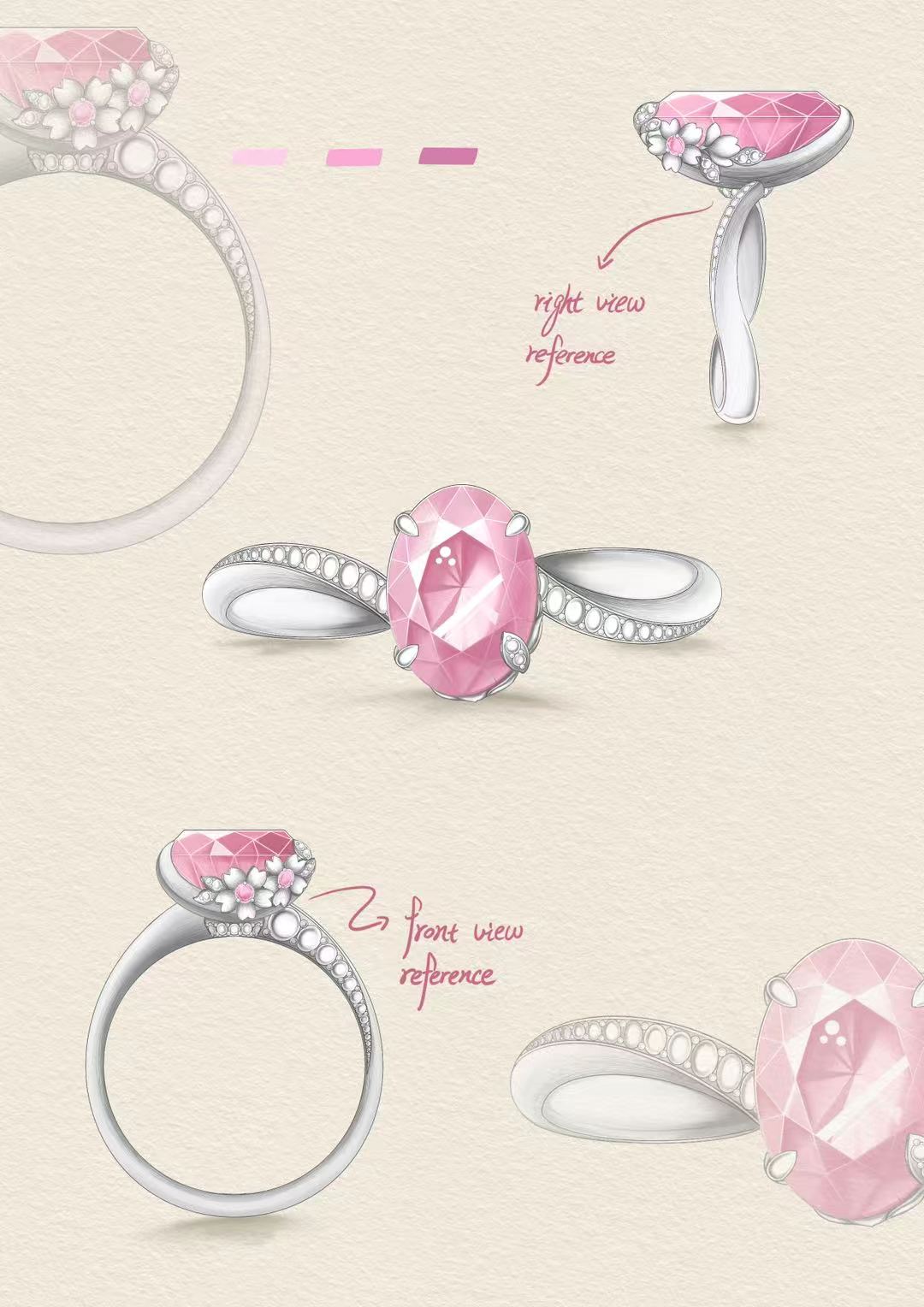 In Bud Cherry Ring
