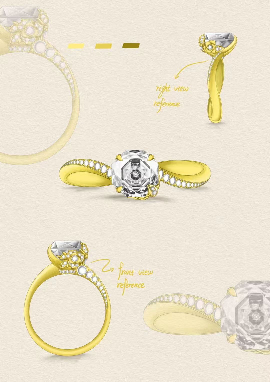 In Bud Rose Ring