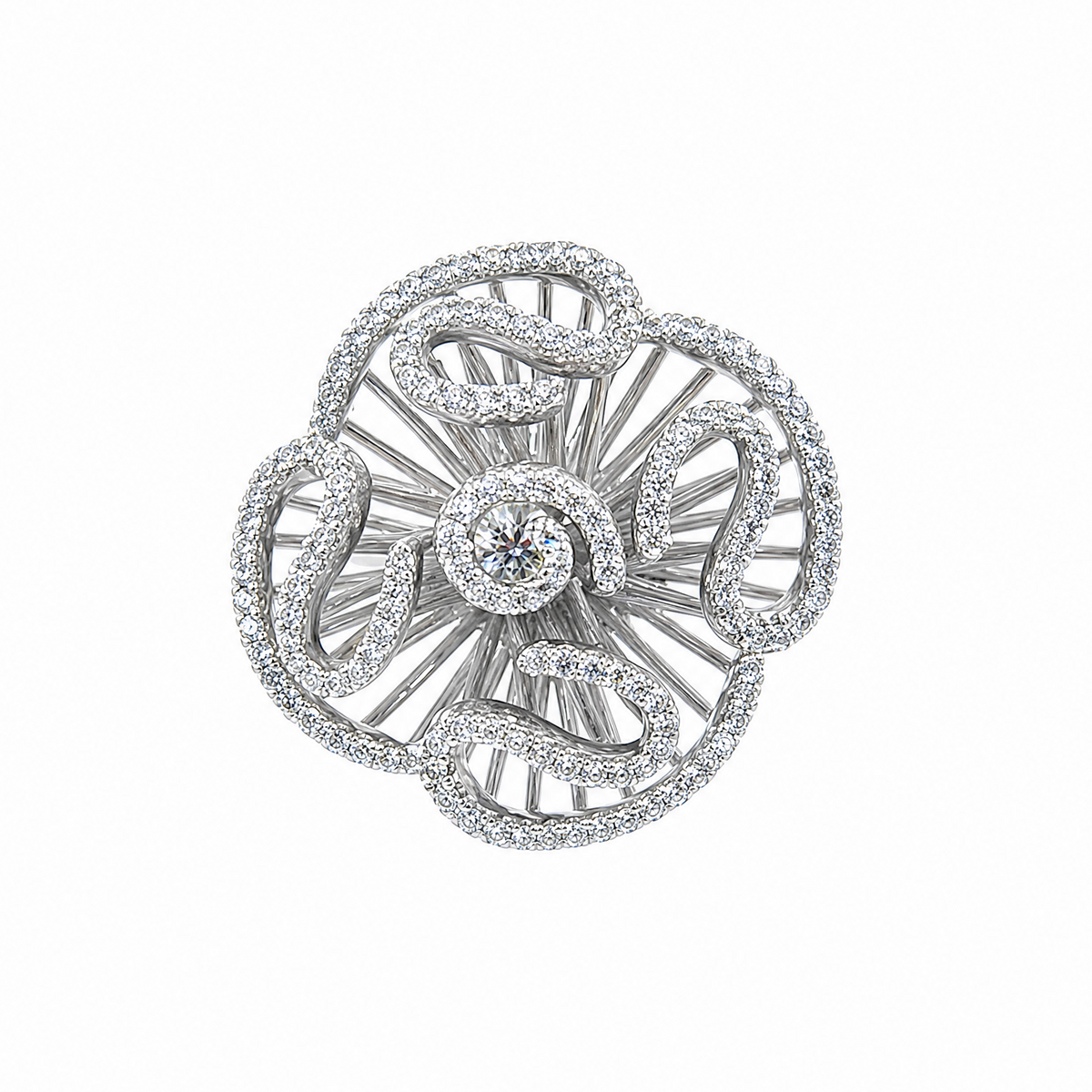 Cascade Petite Ring_White Gold